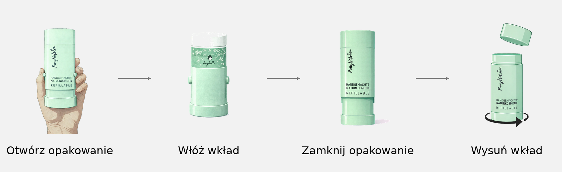 Jak włożyć wymienny wkład do dezodorantu